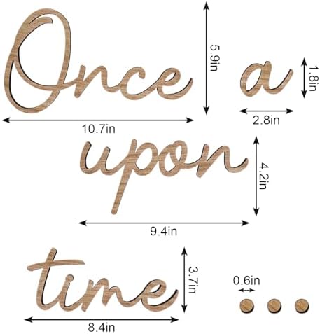 JarThenaAMCS Once Upon a Time Wooden Sign Reading Corner Sign Nursery Wall Decor - Image 2