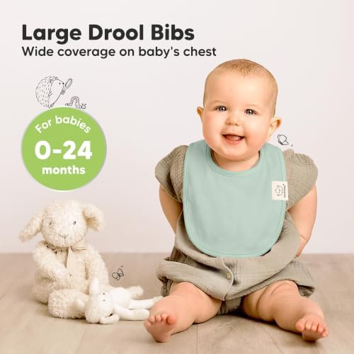 KeaBabies 8-Pack Organic Baby Bibs - Image 2