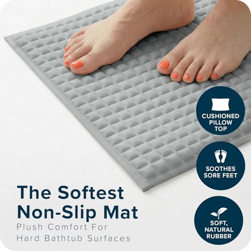 SlipX Solutions Pillow Top Soft Padded Non Slip Bathtub Mat - Image 2