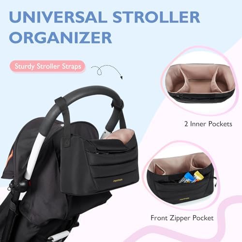 mommore Diaper Bag Tote with Stroller Organizer, Puffy Travel Baby Tote - Image 4