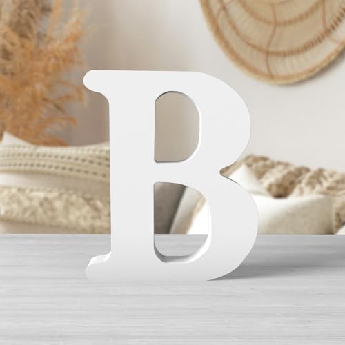6 Inch White Wood Letters Unfinished Wood Letters by ZARUATU