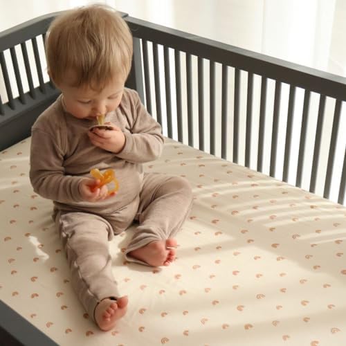 Crib Sheets, 100% Organic Cotton Muslin, Fitted 28"x52" Standard - Image 2