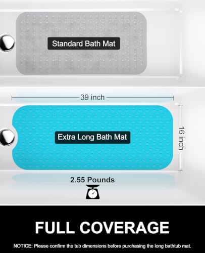 OTHWAY Bathtub Mat Non Slip, 39X16 inch Bath Mat - Image 5