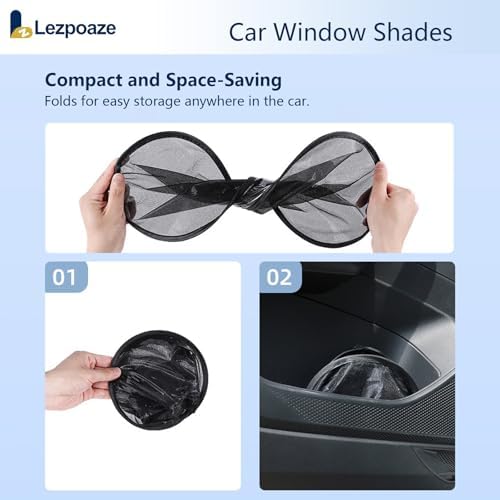 2-Pack Car Window Shades | Mesh Static adsorption Side Window Anti-UV Sunshade - Image 5