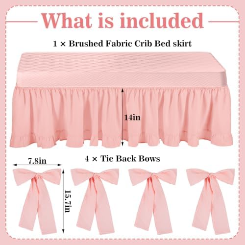Smoothnovelty Pink Crib Bed Skirts - Image 2