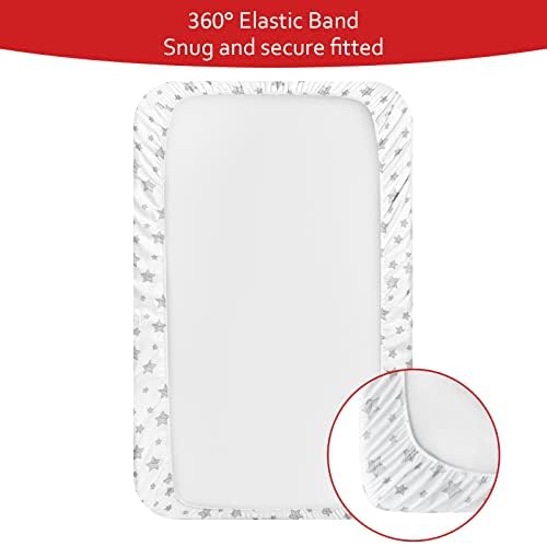 Mini Crib Sheets Fitted 4 Pack for Girls, Compatible - Image 5