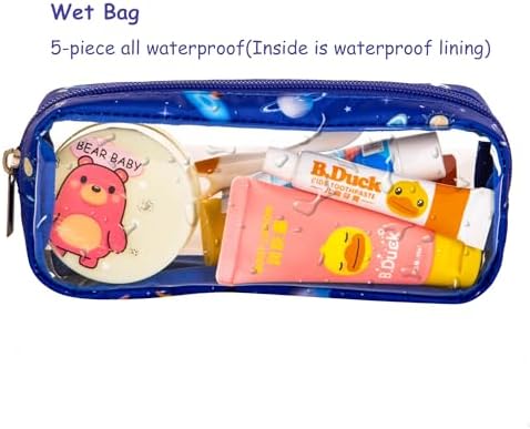 Remobia Hicol TSA Approved 5-Piece Diaper Bag Organizer Pouch Set Clear - Image 4
