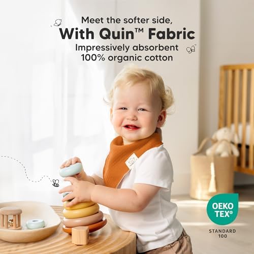 KeaBabies 8pk Organic Baby Bandana Bibs - Image 2