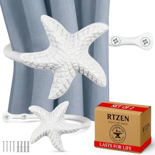 RTZEN Metal Curtain Tiebacks, Drapery Holders by RTZEN