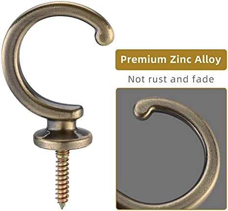 DeSS 4 Pack Curtain Holdbacks Curtain Tiebacks Hooks Wall Mounted Curtain Hooks - Image 2