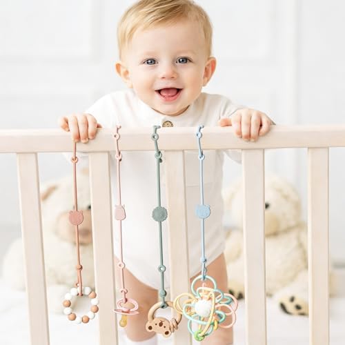 ROCCED Toy Straps for Baby 6pcs, Silicone High Chair Toys Straps Stroller - Image 6