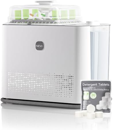NCVI Large Baby Bottle Washer, Sterilizer and Dryer, Holds 6 Bottles by NCVI