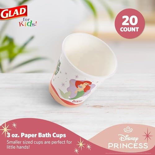 Glad Disney Princess Disposable Mini Bath Cups, 3 Oz - Image 2