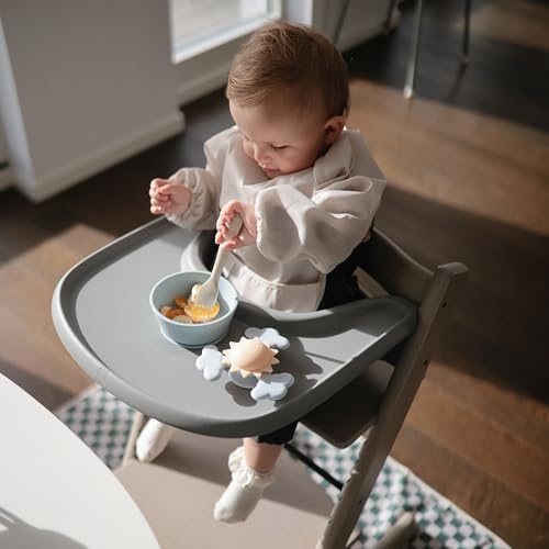 mushie Long Sleeve Baby Bib | Water Resistant Adjustable Fit - Image 6