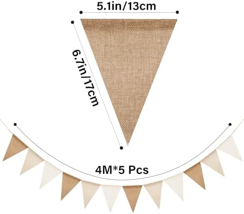 G2PLUS Pre-Strung Triangle Pennant Banner Decorative Flag Garland 60PCS - Image 2