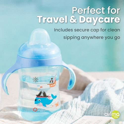 Avima 10 oz Trainer Sippy Cup w Handles & Soft Silicone Spout - Image 6