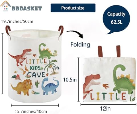 Dinosaur Laundry Basket Animal Hamper - Image 2