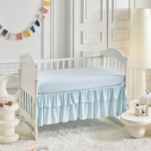 Ruffled Mini Crib Bedding Set Baby Boho Quilted Comforter - Image 6