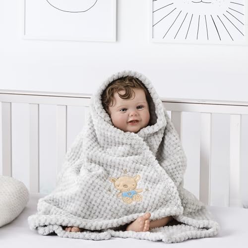 CREVENT 2Pcs 30''X40'' Cute Cozy Fluffy Warm Baby Blankets - Image 5