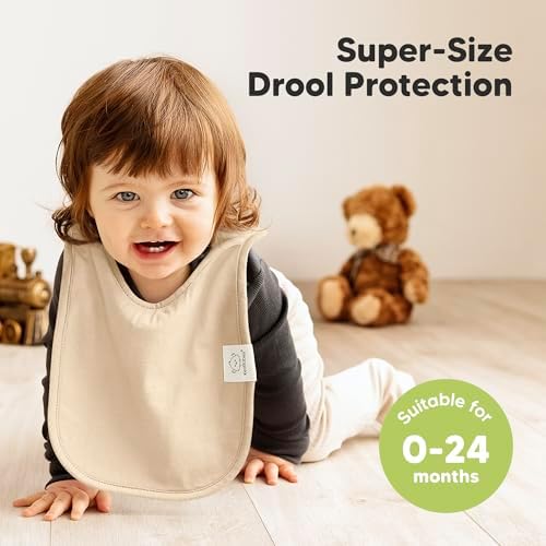 KeaBabies 8-Pack Bibs for Baby Girls, Pullover Baby Bibs - Image 2