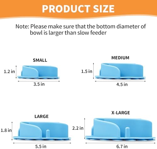 Slow Feeder Dog Bowls Insert, Animire Soft Silicone Slow Eating Dog Food Bowl - Image 5