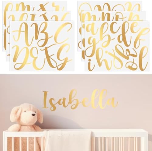 Boao Personalized Name Letter Wall Decal, Elegant Script by Boao