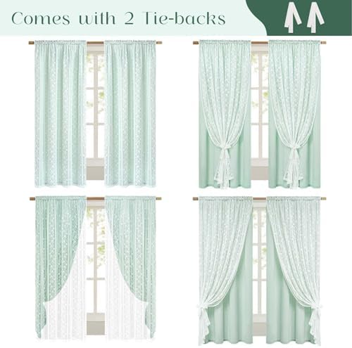 ASPMIZ Linen Curtains for Bedroom Double Layer Curtain for Living Room - Image 4