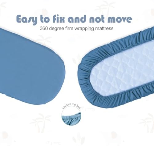 4 Pack Bassinet Sheets 19" x 33" Compatible - Image 3