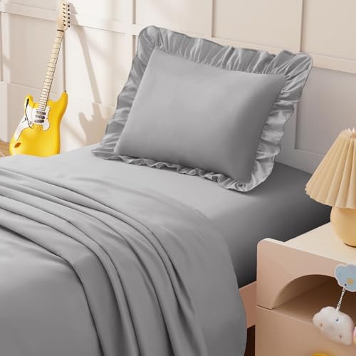 KKJIAF 3 Piece Grey Toddler Sheet Set - Image 3