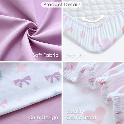 4 Pack Bedside Bassinet Sheets - Image 5
