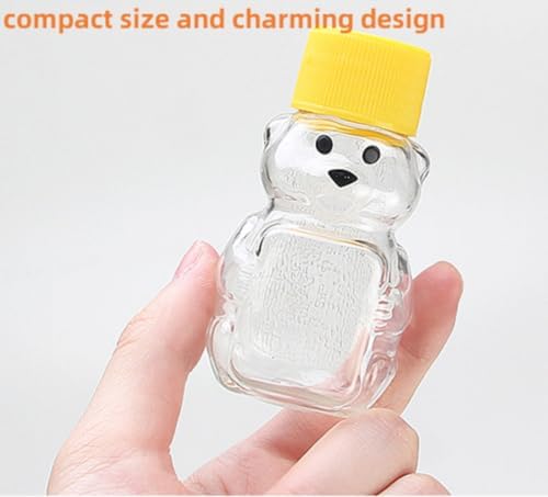 6 Pack Honey Bear Bottle 2oz Bear Shape Clear Empty Honey Bottles Honey Jar - Image 5