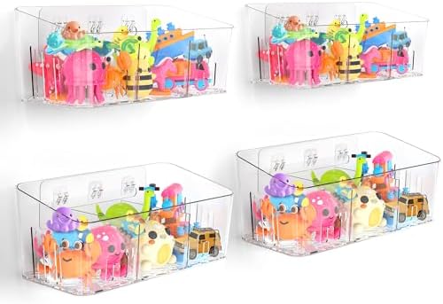 Bath Toy Storage 4 Packs, Large Bath Toy Holder by Lysam