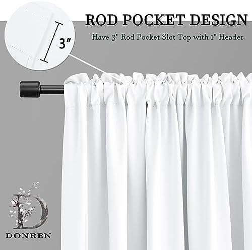 DONREN Pure White Pack of 2 Valances - Image 2