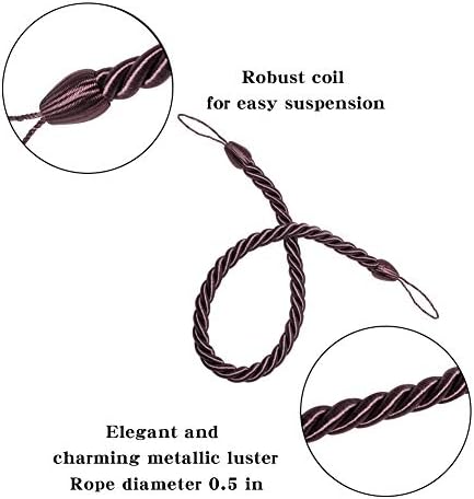 BEL AVENIR Curtain Tiebacks Ropes Tie-Backs, Handmade Holdbacks - Image 2