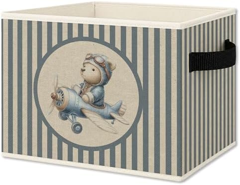 Bear Airplane Nursery Foldable Storage Bins Box by Unknown