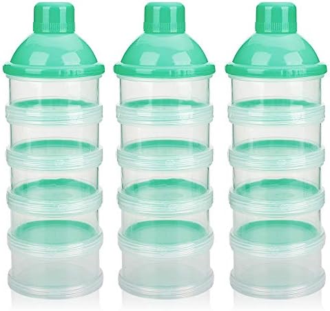 Accmor Formula Dispenser On The Go, 5 Compartments Stackable Formula Container by Accmor