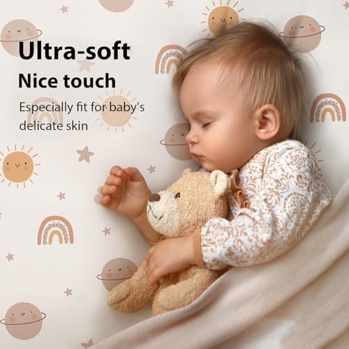 Baby Bedside Bassinet Sheets Fitted, 33”x20” Compatible - Image 2