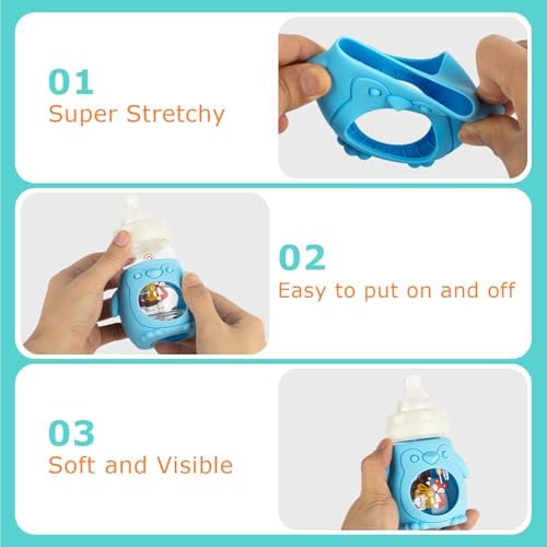 3 Pack Silicone Sleeves for Mam Baby Bottles 6oz, Anti Breakage Baby Bottle - Image 5