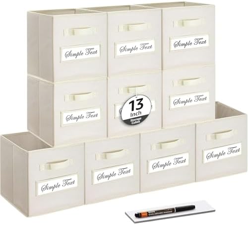 13x13x13 storage cube bins Fabric storage cubes by Artsdi