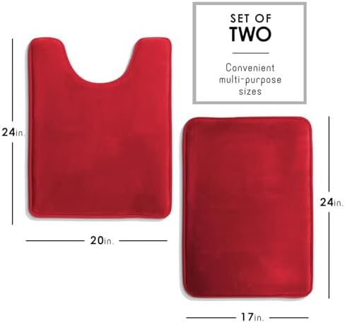 Clara Clark Bathroom Rugs, Velvet Memory Foam Bath Mat, Non-Slip Bath Rugs - Image 2