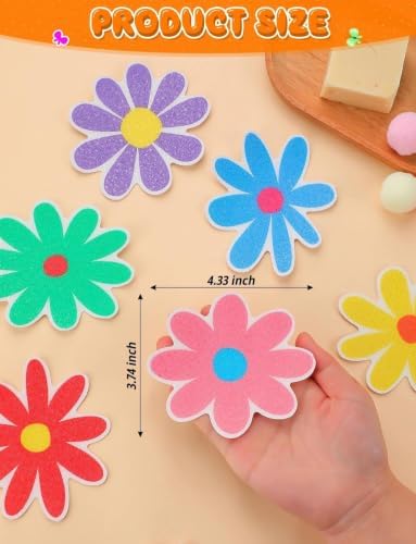 26Pcs Non Slip Bathtub Stickers, Colorful Flower Stickers - Image 2
