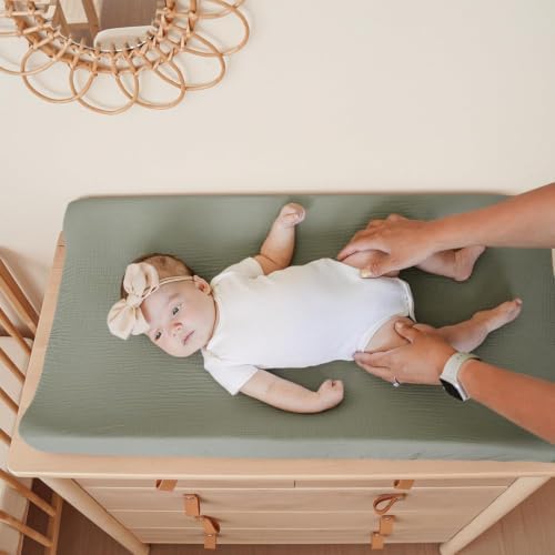 Konssy 2 Pack Muslin Changing Pad Covers - Image 2