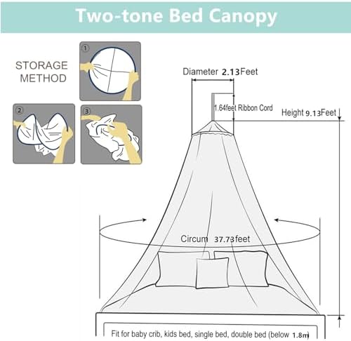 Lace Bed Canopy Mosquito Netting - Image 4