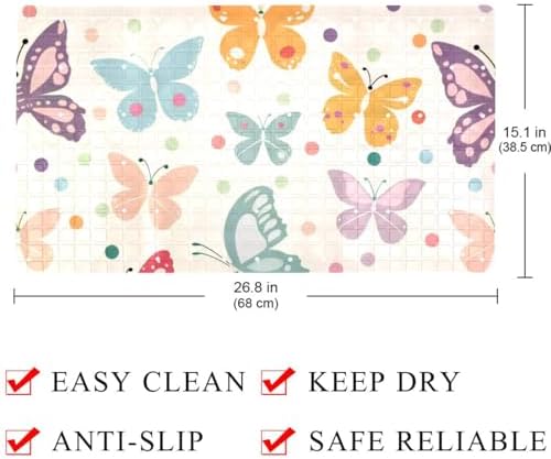 Non Slip Bathtub and Shower Mat 26.8x15.1 inch, Bath Mat - Image 4