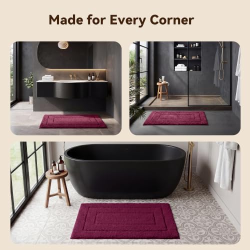 GRANNY SAYS Strawberry Red Bathroom Rug 16" x 24", Non-Slip Bath Mat - Image 7