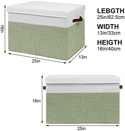 Large Toy Storage Box with Lid, Toy Chest Bin Boxes Basket with Dividers - Image 4