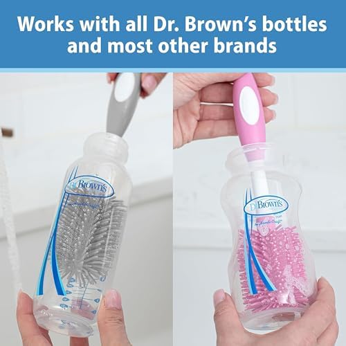 Dr. Brown's Soft Touch No Scratch Baby Bottle Cleaning Brush, Nipple Cleaner - Image 6