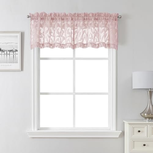Lecloud Leia Blush Pink Sheer Valances by Lecloud