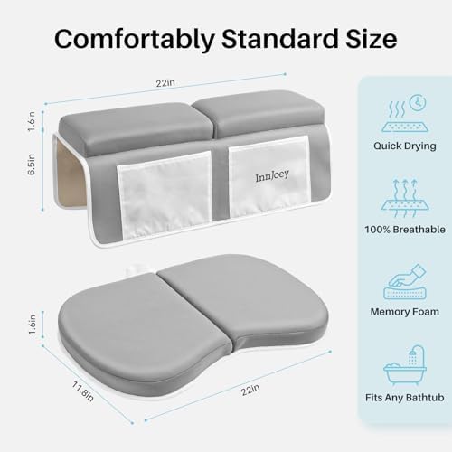 Baby Bath Kneeler and Elbow Rest Pad Set, 1.6" Extra Thick Memory Foam - Image 6