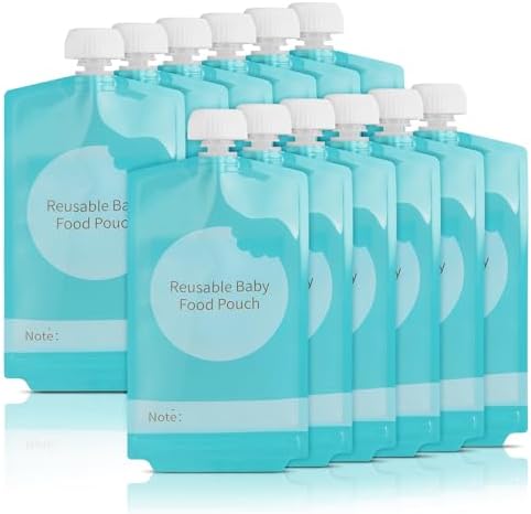 Kirecoo 12PCS 7oz Reusable Refillable Baby Food Squeeze Pouches by Kirecoo